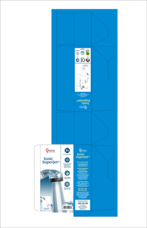 Box Package Design for a brand new patented shower head  | Diseño de Empaque por Javelin Studio
