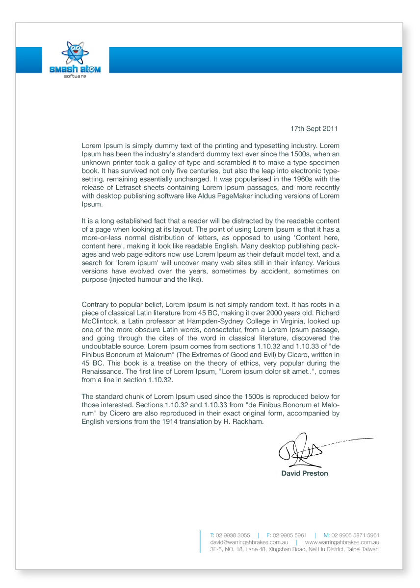 Stationery Design by MDS - bonusplusdesign.com for Smash Atom Software | Design #417162