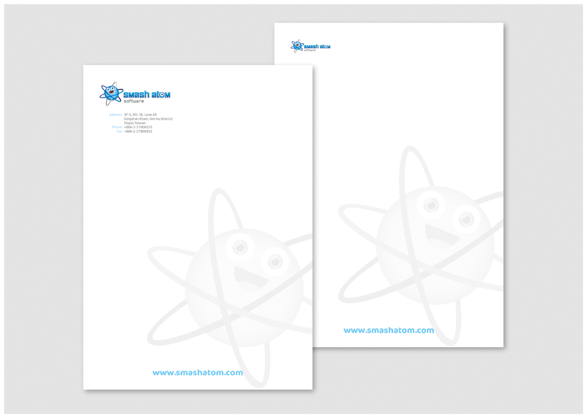 Stationery Design by Kadus Design for Smash Atom Software | Design #417772