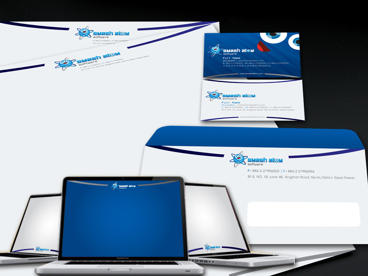 Stationery Design by Vicez for Smash Atom Software | Design #419976