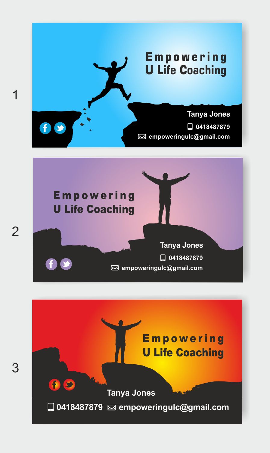 Diseño de Tarjeta de Presentación por IneseRo para Empowering U Life Coaching | Diseño #9450327