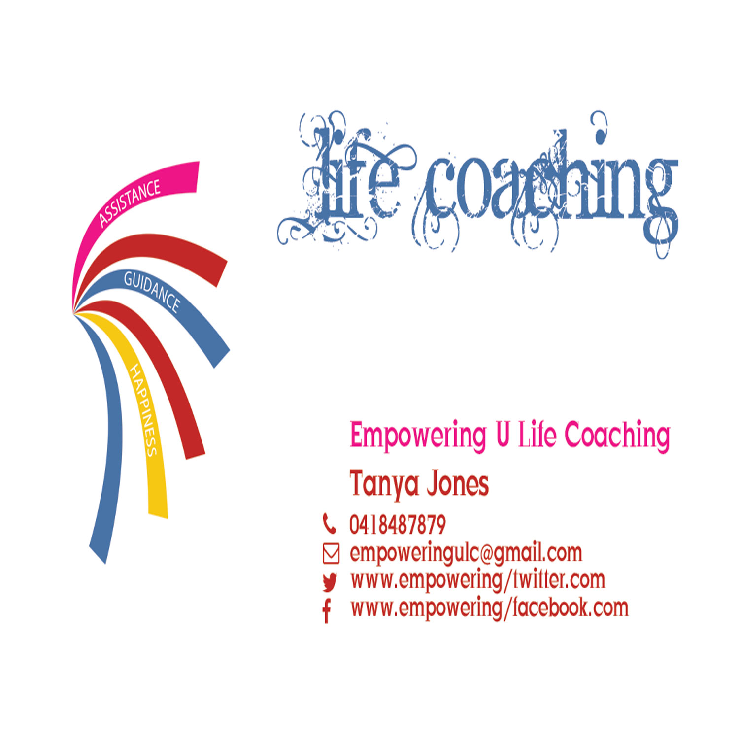 Business Card Design by SultanaAfrozKhan for Empowering U Life Coaching | Design #9785404