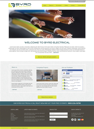 Web Design by Intricate for Byrd Electrical | Design #2107127