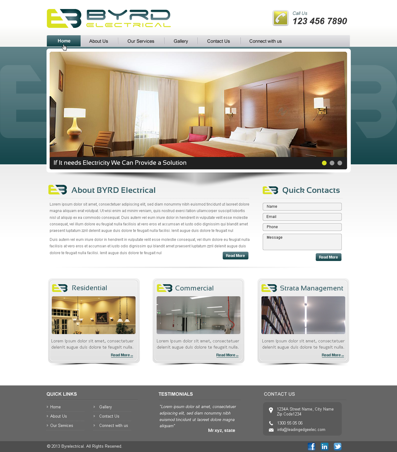 Web Design par Sbss pour Byrd Electrical | Design #2098791
