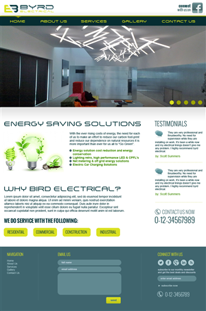 Web Design par jeckx2 pour Byrd Electrical | Design : #2102148
