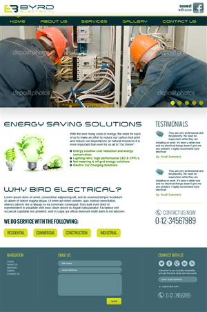 Web Design par jeckx2 pour Byrd Electrical | Design : #2102151