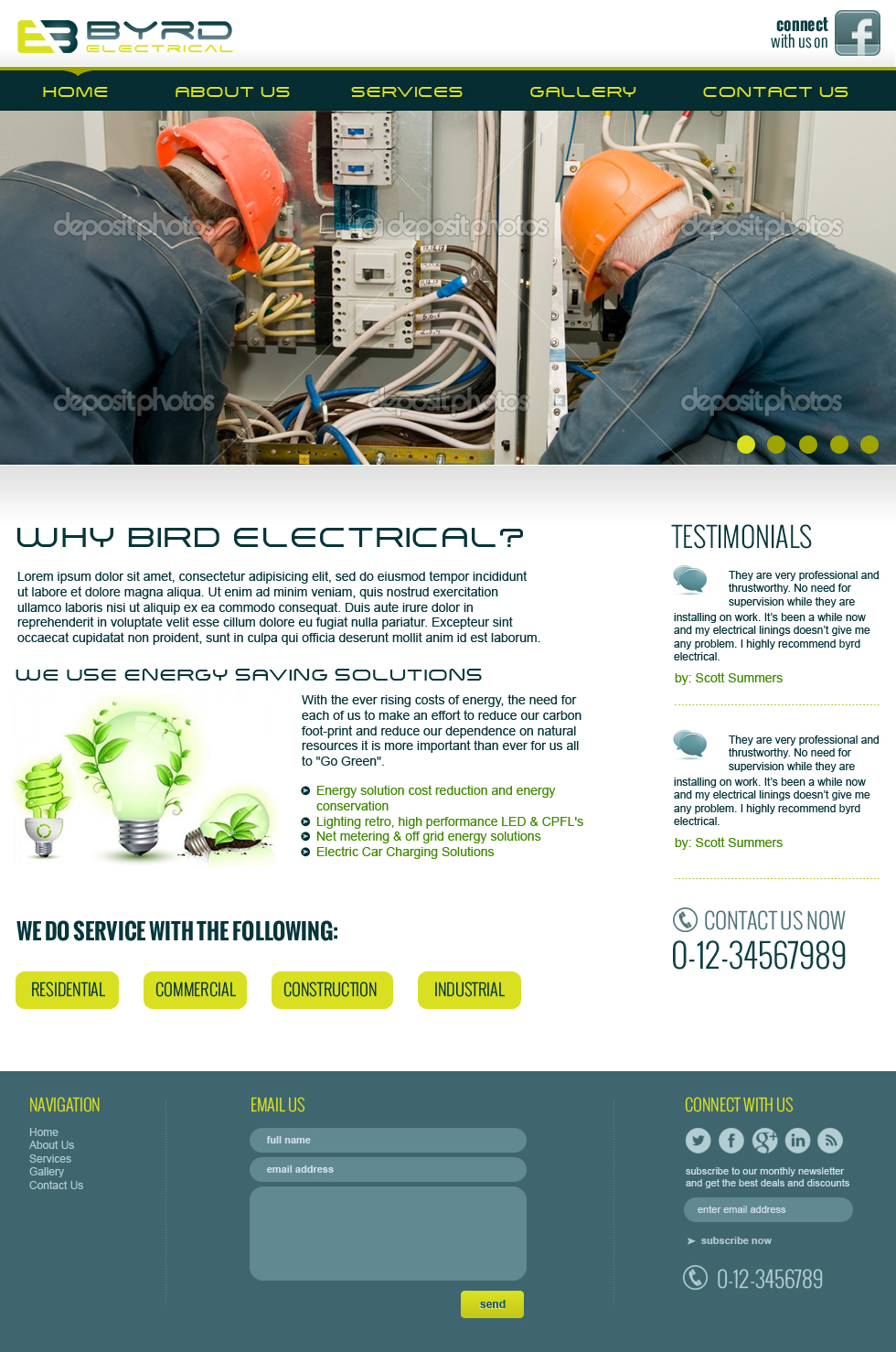 Web Design by jeckx2 for Byrd Electrical | Design #2102228