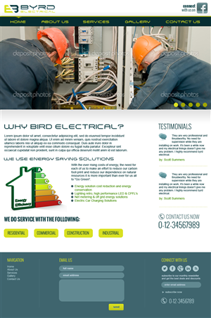 Web Design par jeckx2 pour Byrd Electrical | Design : #2102245