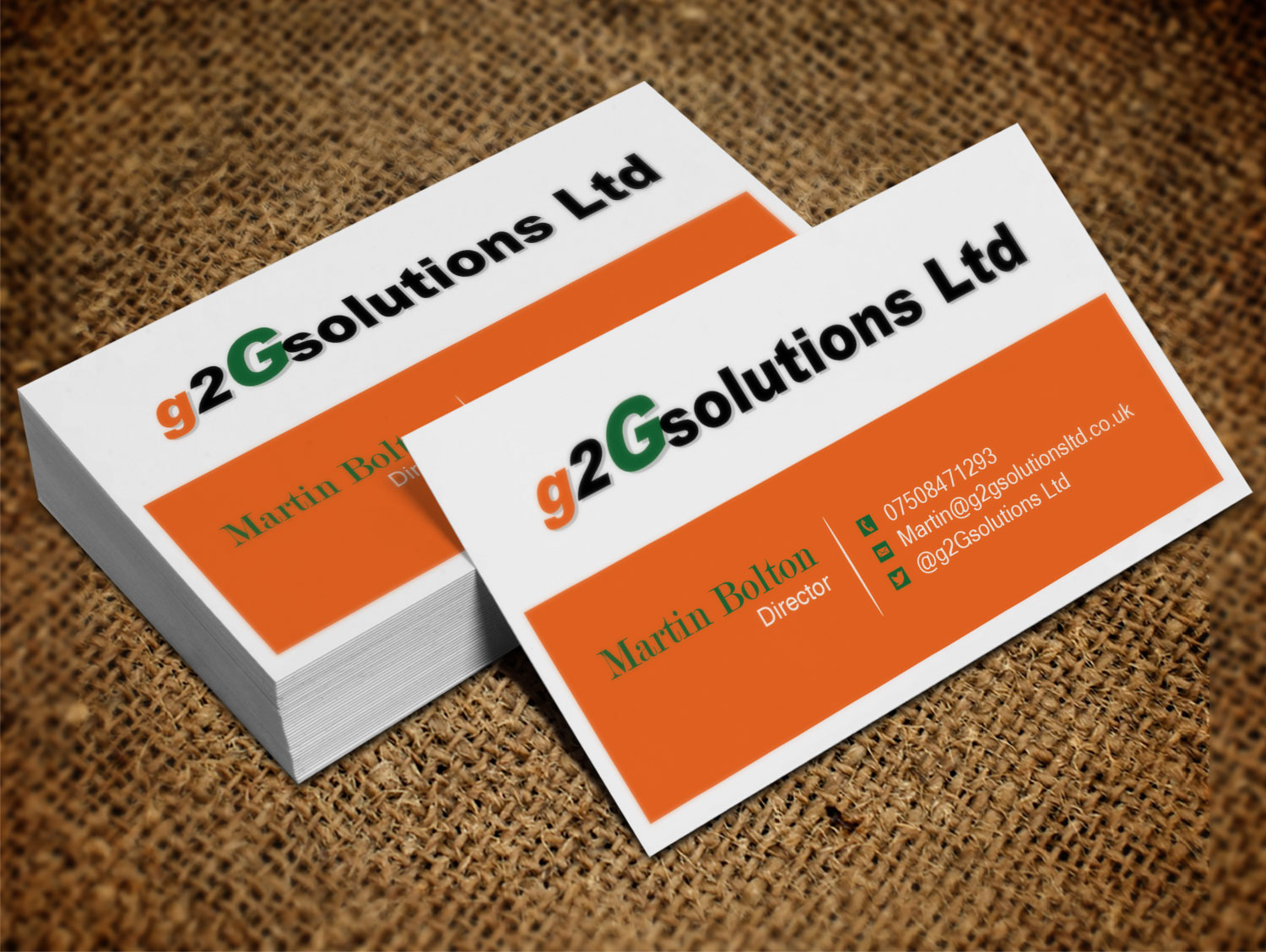 Visitenkarten-Design von Lanka Ama für g2Gsolutions ltd | Design #9388288