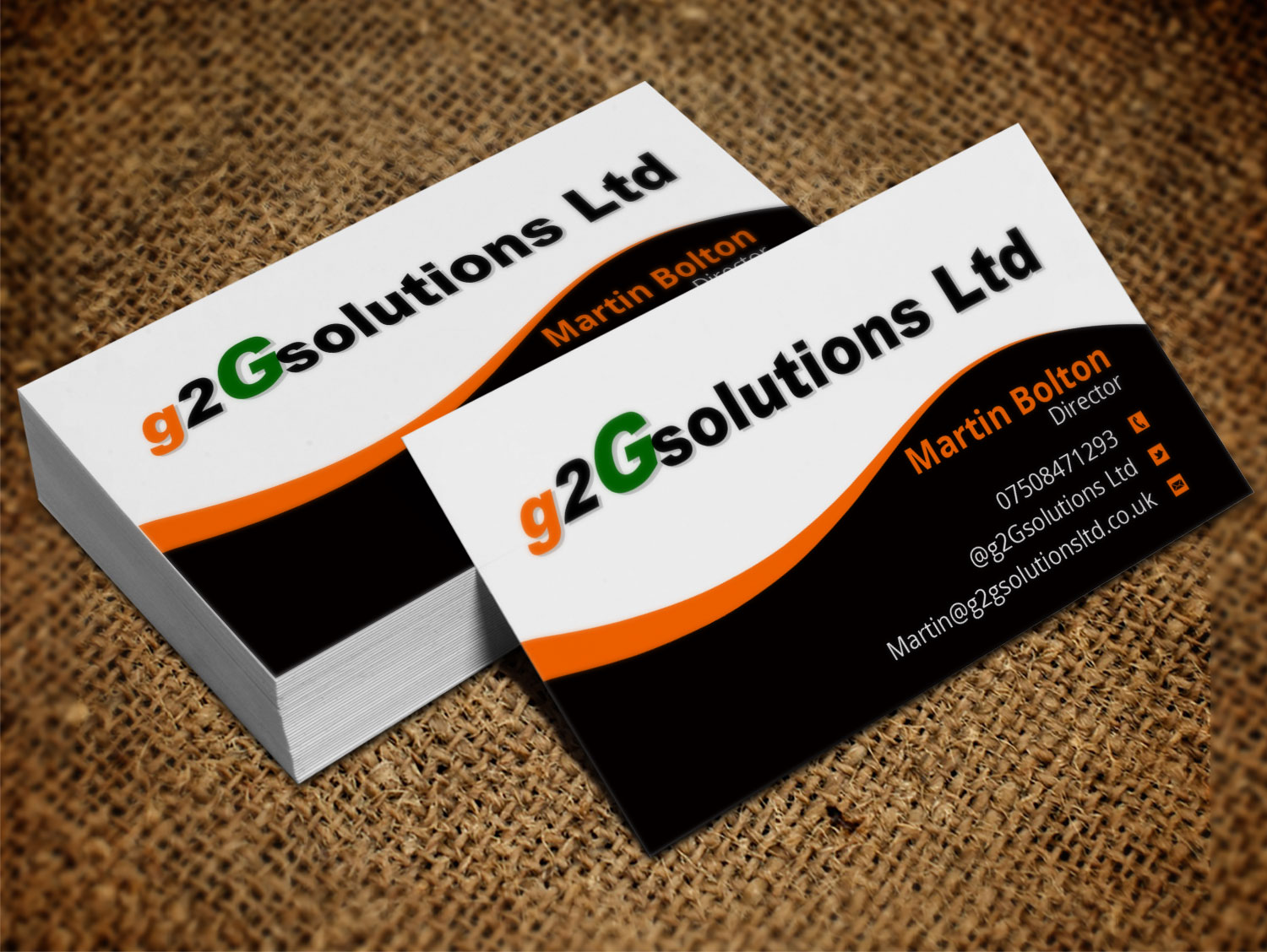 Visitenkarten-Design von Lanka Ama für g2Gsolutions ltd | Design #9388292