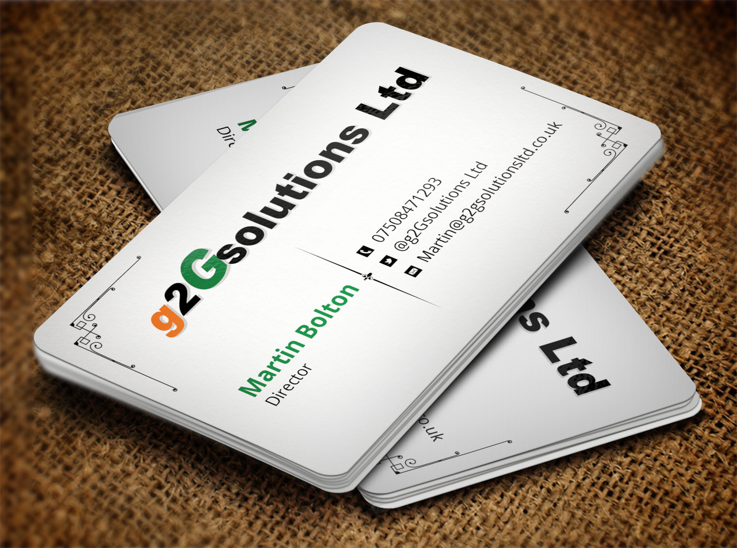 Visitenkarten-Design von Lanka Ama für g2Gsolutions ltd | Design #9388296