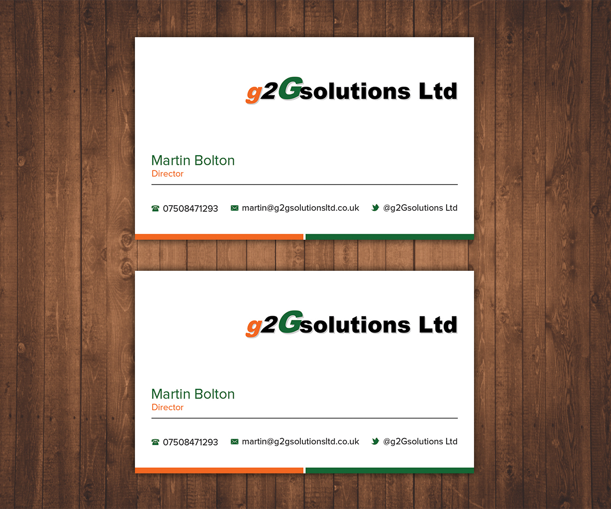 Business Card Design by Stylez Designz for g2Gsolutions ltd | Design #9435825