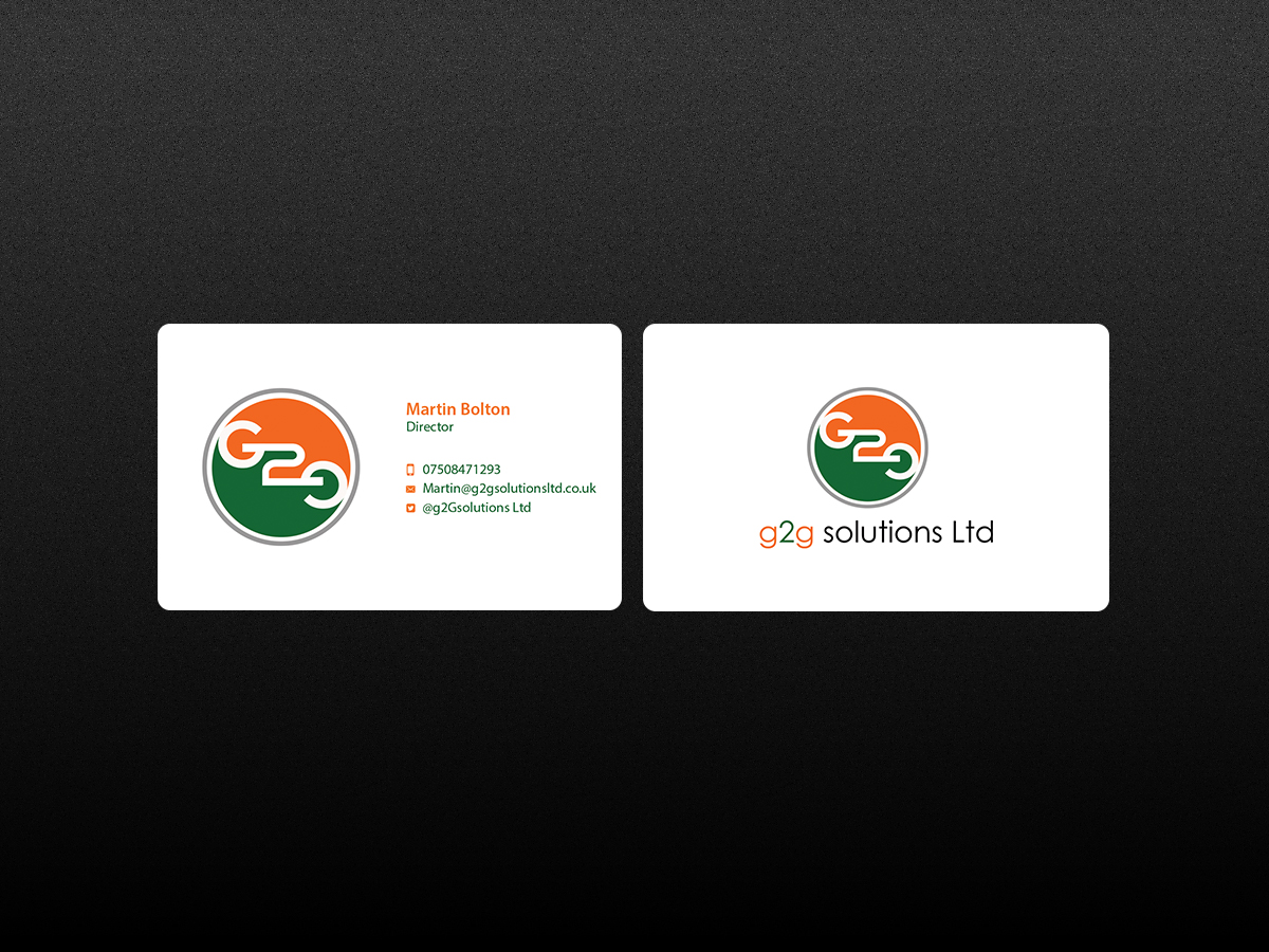 Business Card Design by Creations Box 2015 for g2Gsolutions ltd | Design #9404952