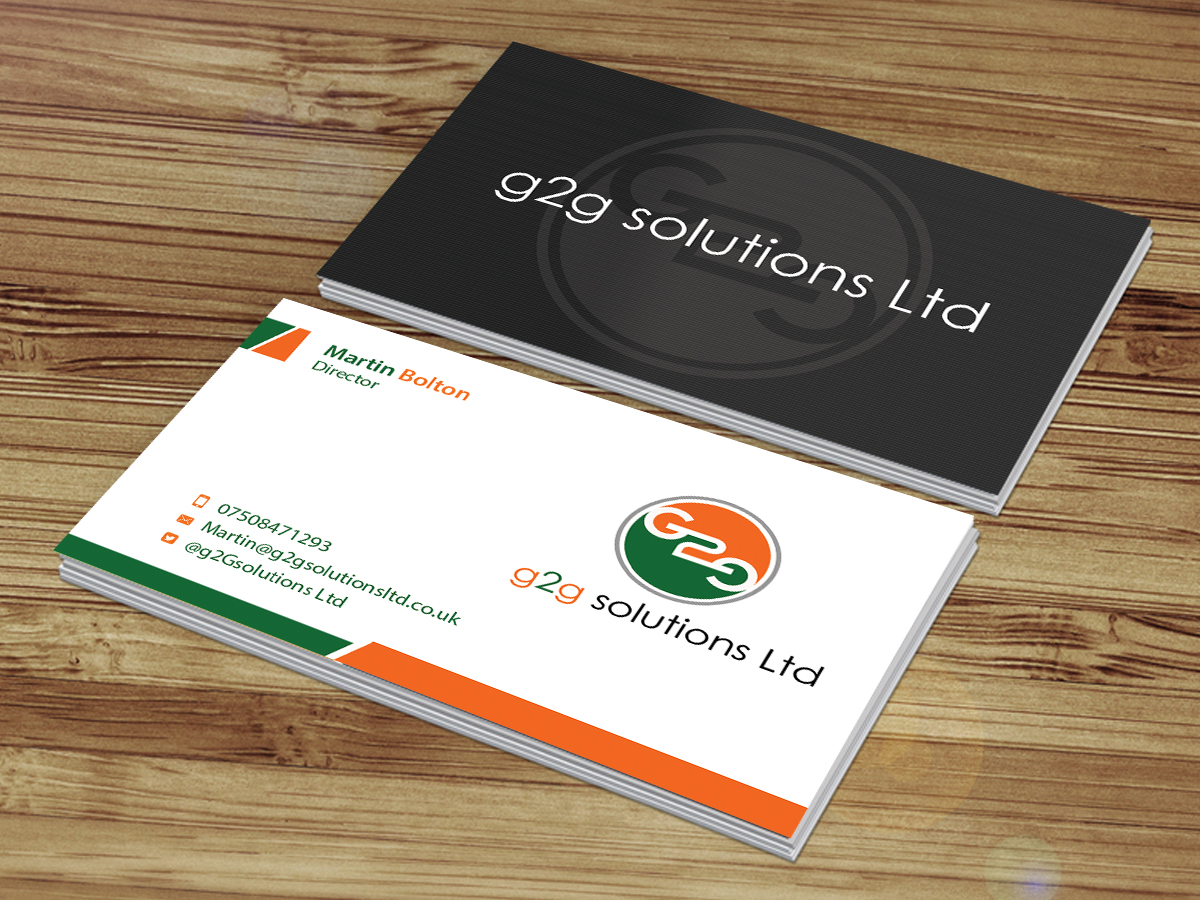 Diseño de Tarjeta de Presentación por Creations Box 2015 para g2Gsolutions ltd | Diseño #9404956