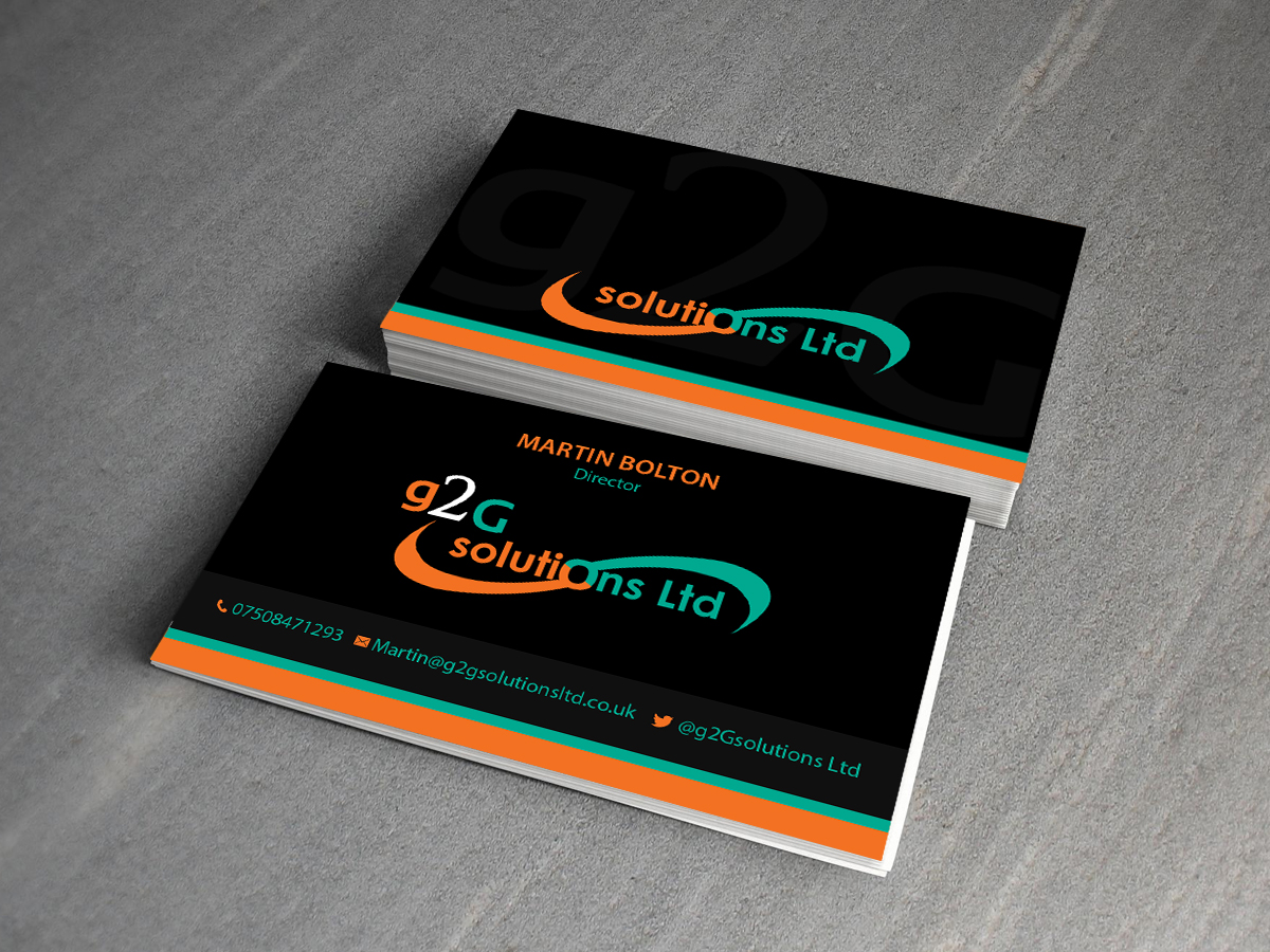 Diseño de Tarjeta de Presentación por Creations Box 2015 para g2Gsolutions ltd | Diseño #9404968