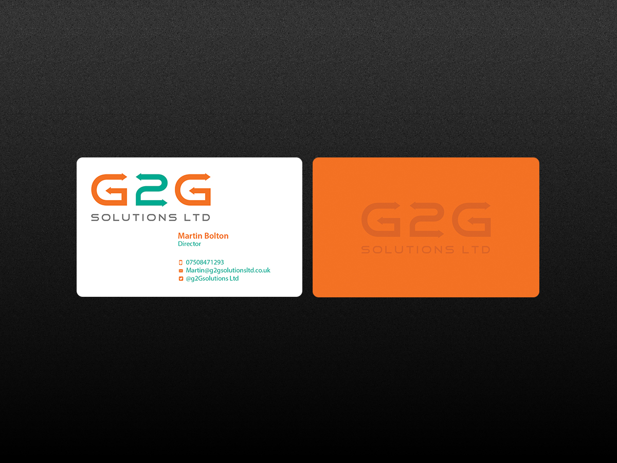 Business Card Design by Creations Box 2015 for g2Gsolutions ltd | Design #9405002