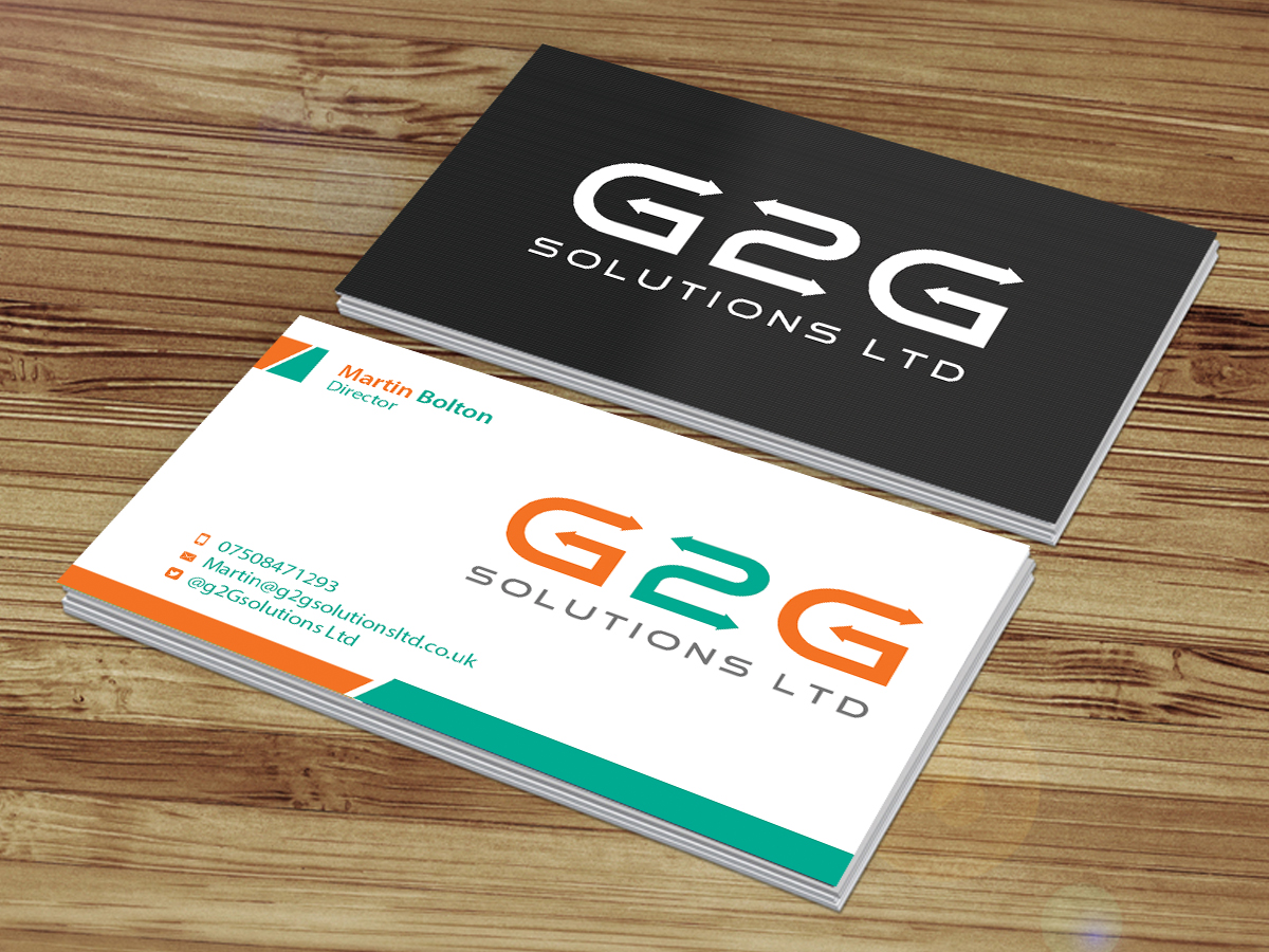 Business Card Design by Creations Box 2015 for g2Gsolutions ltd | Design #9405009