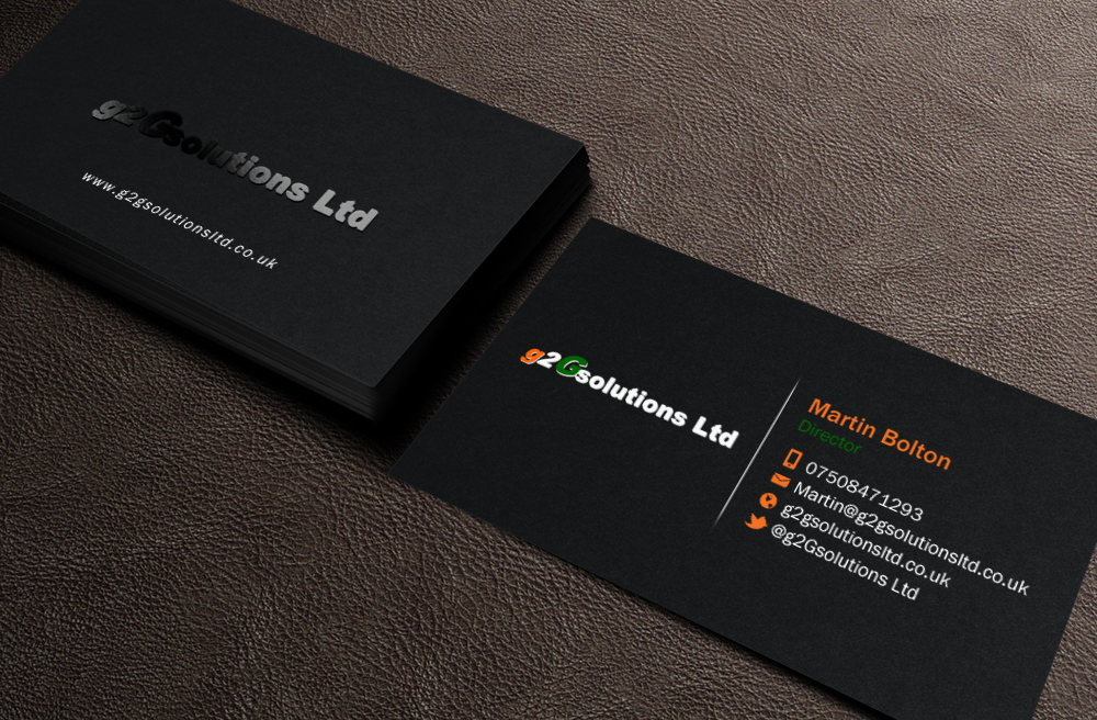 Business Card Design by Brand aid for g2Gsolutions ltd | Design #9394569