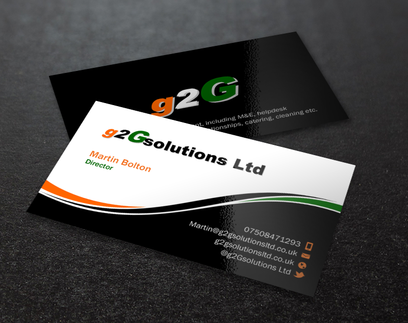 Business Card Design by Brand aid for g2Gsolutions ltd | Design #9394571