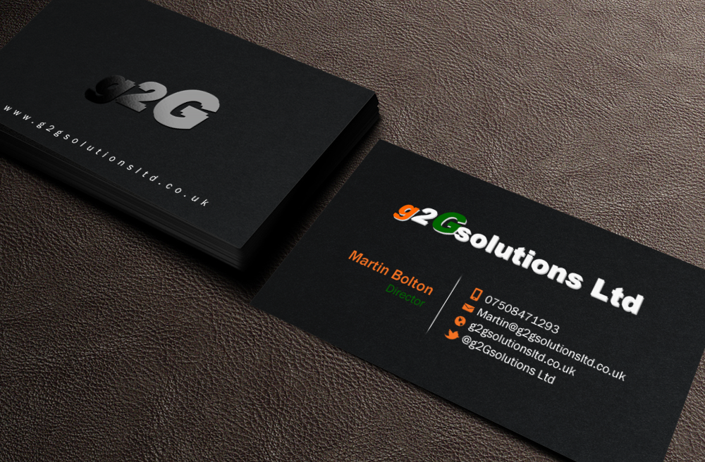 Business Card Design by Brand aid for g2Gsolutions ltd | Design #9394574
