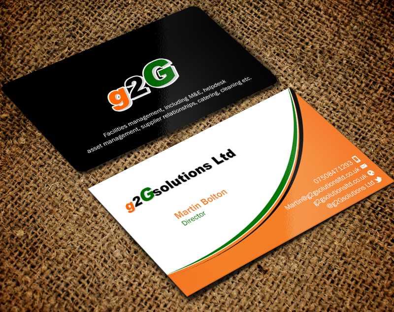 Business Card Design by Brand aid for g2Gsolutions ltd | Design #9394579