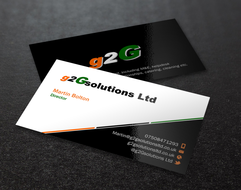 Business Card Design by Brand aid for g2Gsolutions ltd | Design #9394586