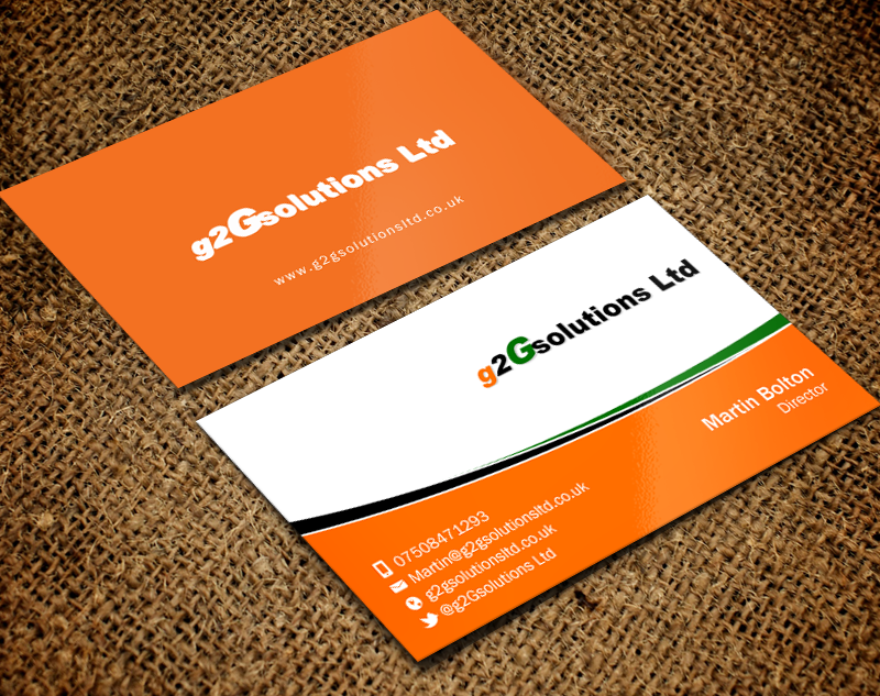 Business Card Design by Brand aid for g2Gsolutions ltd | Design #9405025