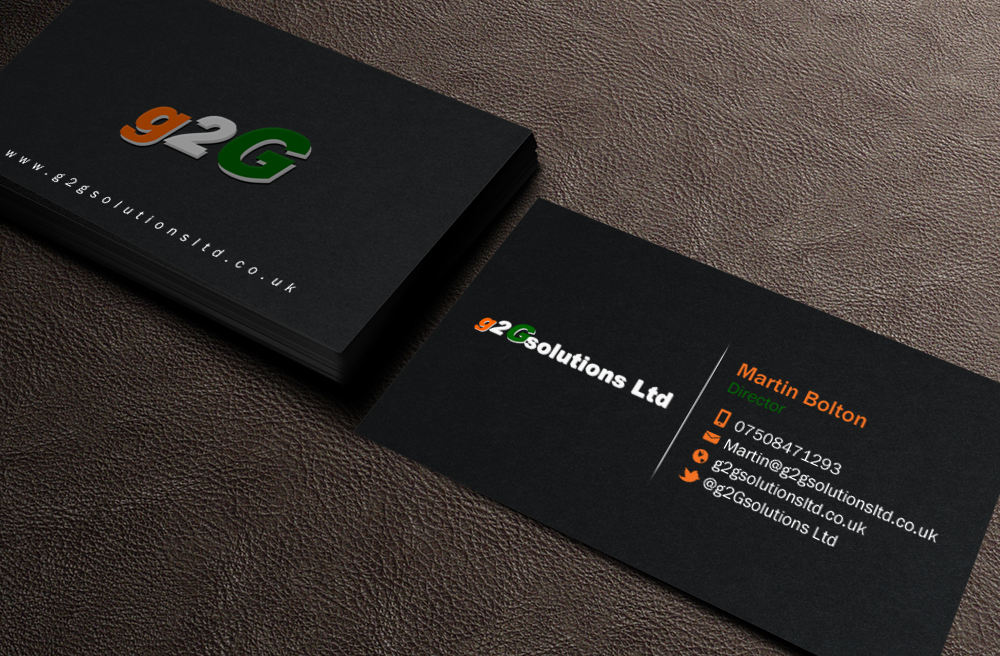 Business Card Design by Brand aid for g2Gsolutions ltd | Design #9405039