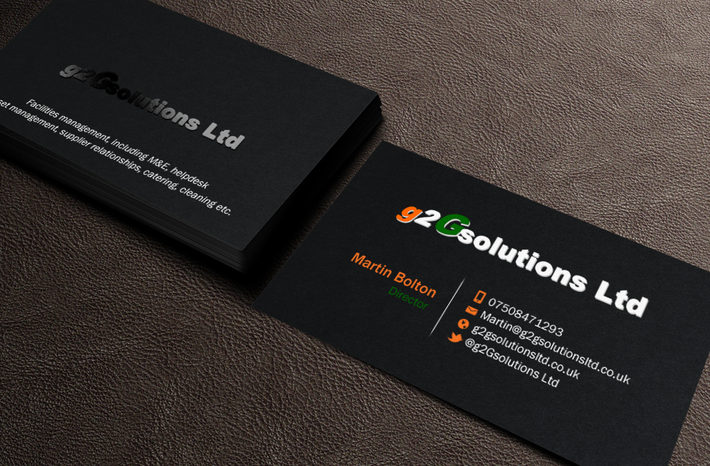 Business Card Design by Brand aid for g2Gsolutions ltd | Design #9405046