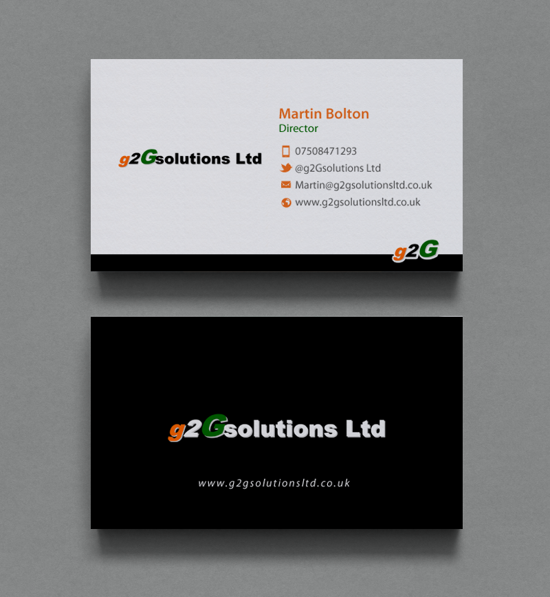 Business Card Design by chandrayaan.creative for g2Gsolutions ltd | Design #9394449