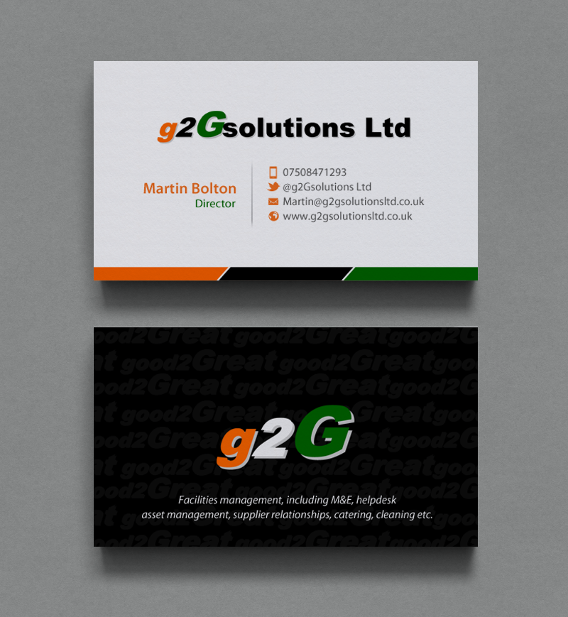 Business Card Design by chandrayaan.creative for g2Gsolutions ltd | Design #9394456