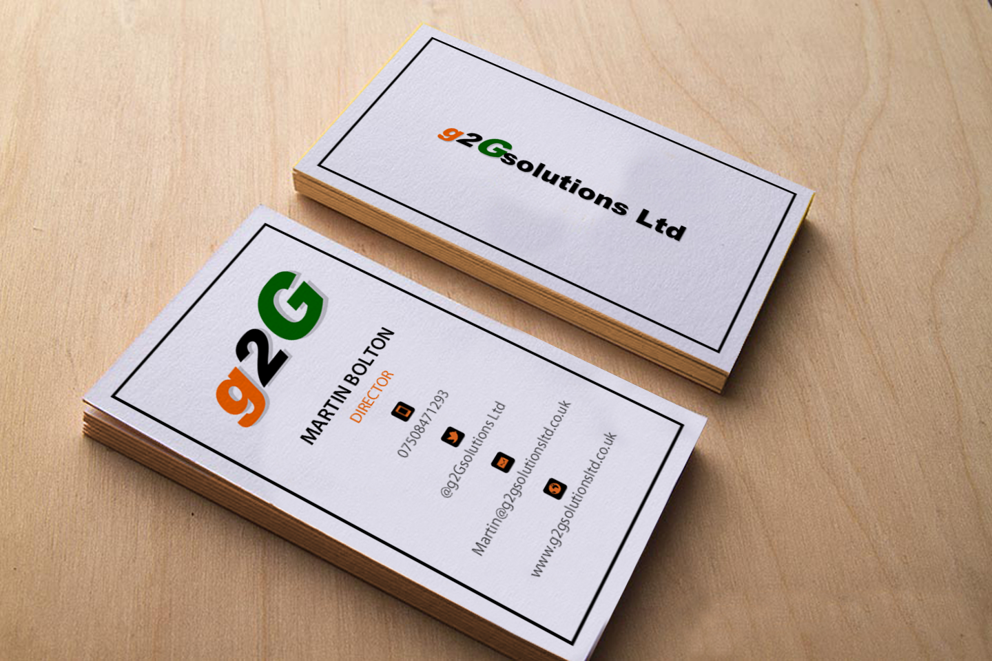 Design de Carte de Visite par chandrayaan.creative pour g2Gsolutions ltd | Design #9394462