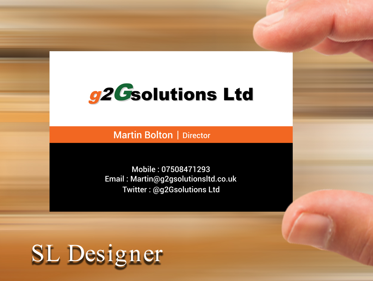 Design de Carte de Visite par SL Designer pour g2Gsolutions ltd | Design #9385429