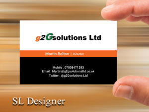 Design de Carte de Visite par SL Designer pour g2Gsolutions ltd | Design : #9385429