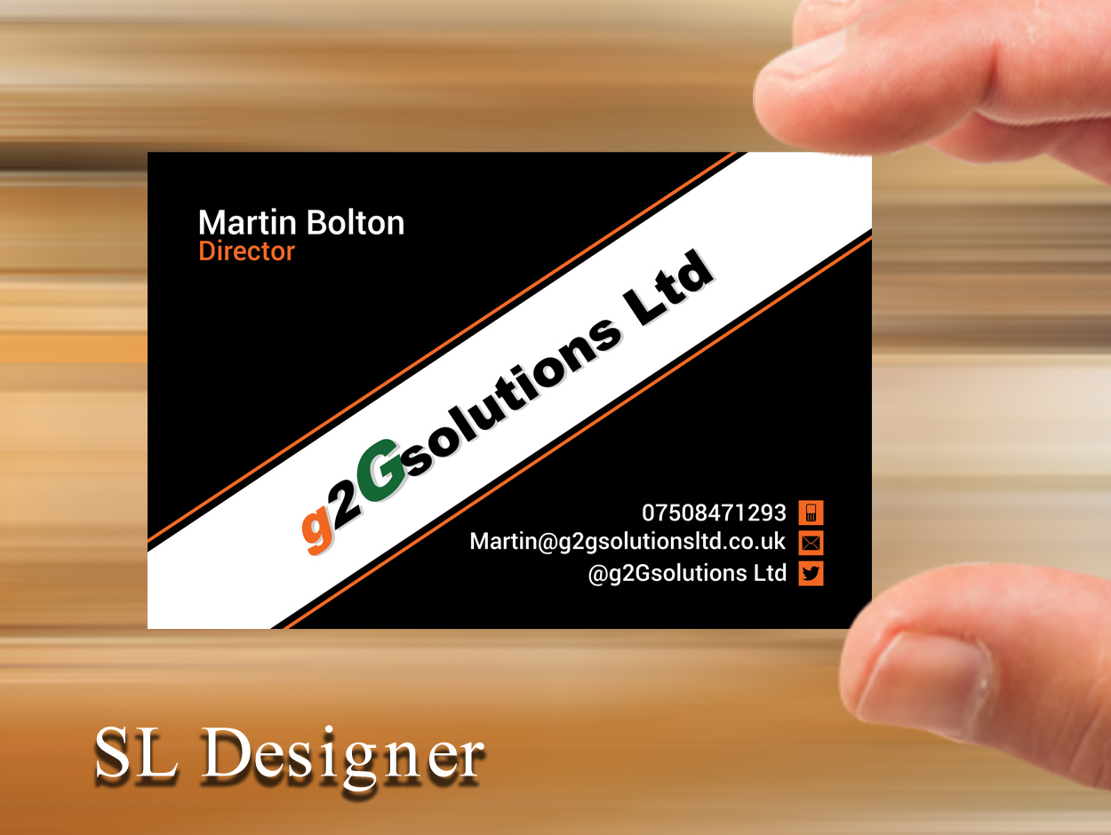Business Card Design by SL Designer for g2Gsolutions ltd | Design #9385430