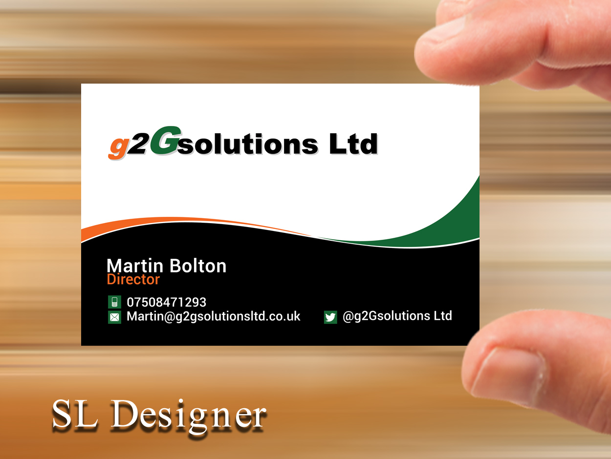 Business Card Design by SL Designer for g2Gsolutions ltd | Design #9385437