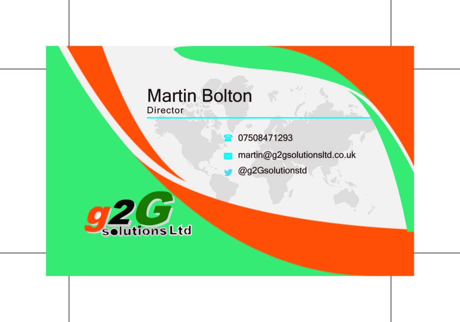 Business Card Design by punkboy860 for g2Gsolutions ltd | Design #9435929