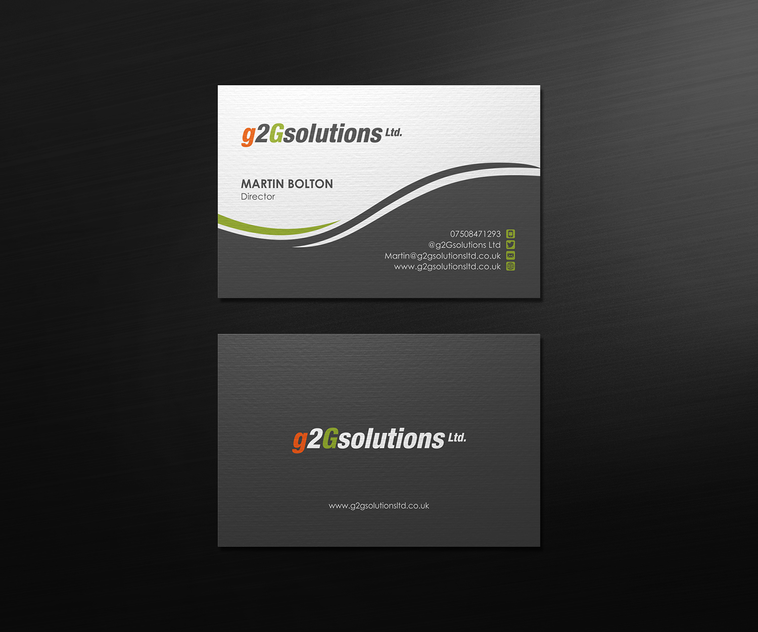 Diseño de Tarjeta de Presentación por logodentity para g2Gsolutions ltd | Diseño #9384140