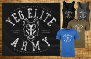 YEG ELITE ARMY - Aggressive wolf/army concept | T-shirt Design by CoffeeBreak88