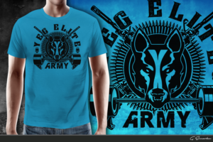 YEG ELITE ARMY - Aggressive wolf/army concept | T-Shirt-Design von gekgrfx