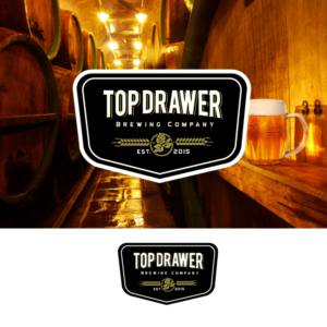 Logo Design by Aleksic for Top Drawer Brewing Company | Design: #9518843