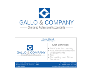 Logo Design by veena16 for Gallo & Company Chartered Accountants | Design: #9396951