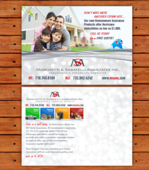 Design de Carte Postale par citygirl17 pour Marchetti & Ssabatelli Associates Inc. | Design #9442456
