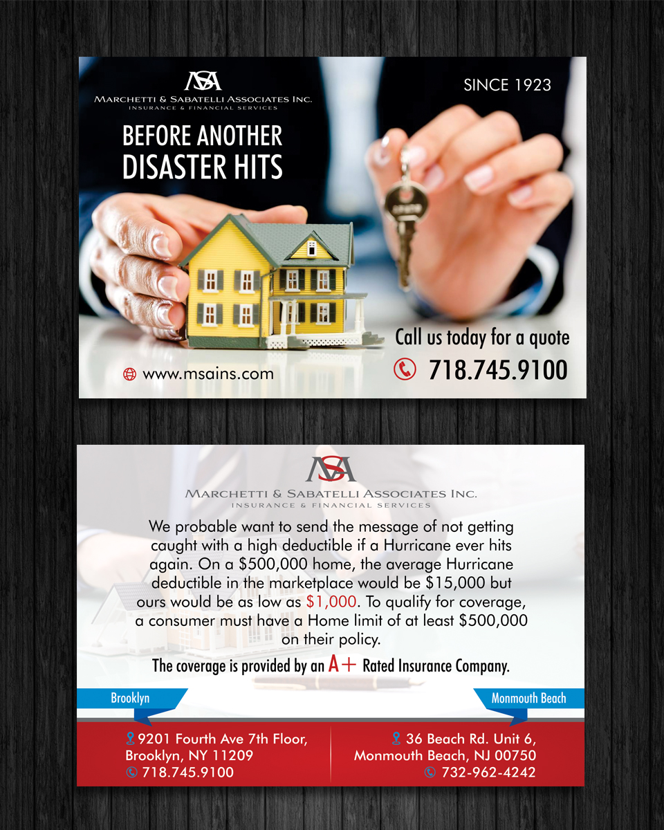 Postcard Design by ecorokerz for Marchetti & Ssabatelli Associates Inc. | Design #9404745