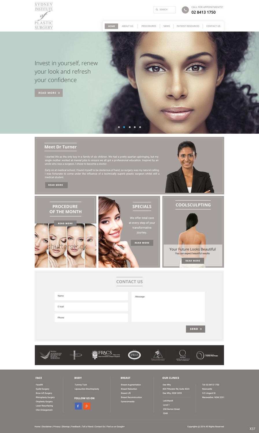 Web Design by pb for Dr Turner | Design #9407930