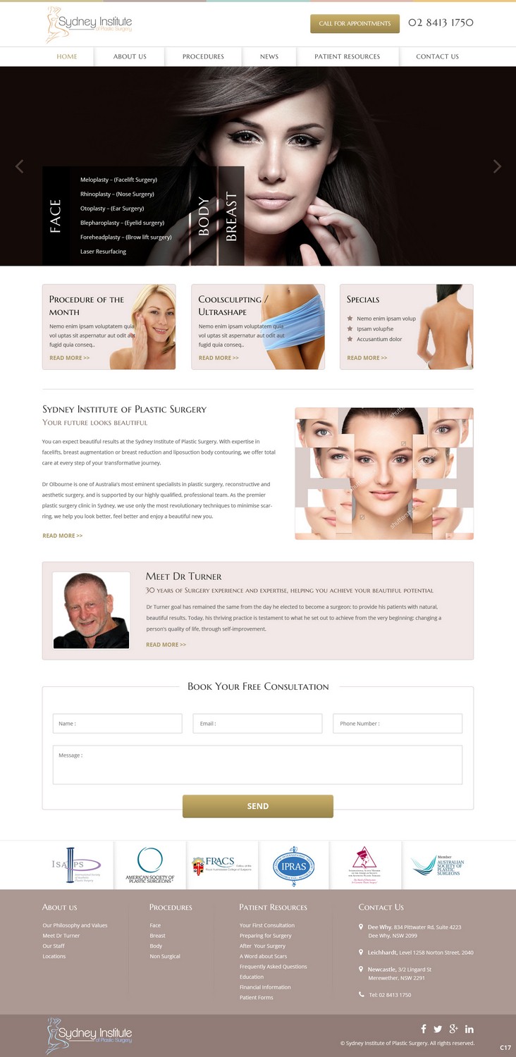 Web Design by pb for Dr Turner | Design #9417368