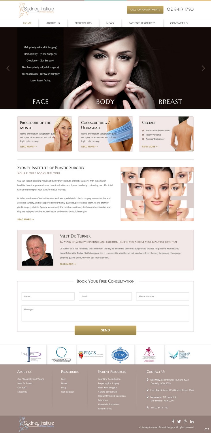 Web Design by pb for Dr Turner | Design #9438399