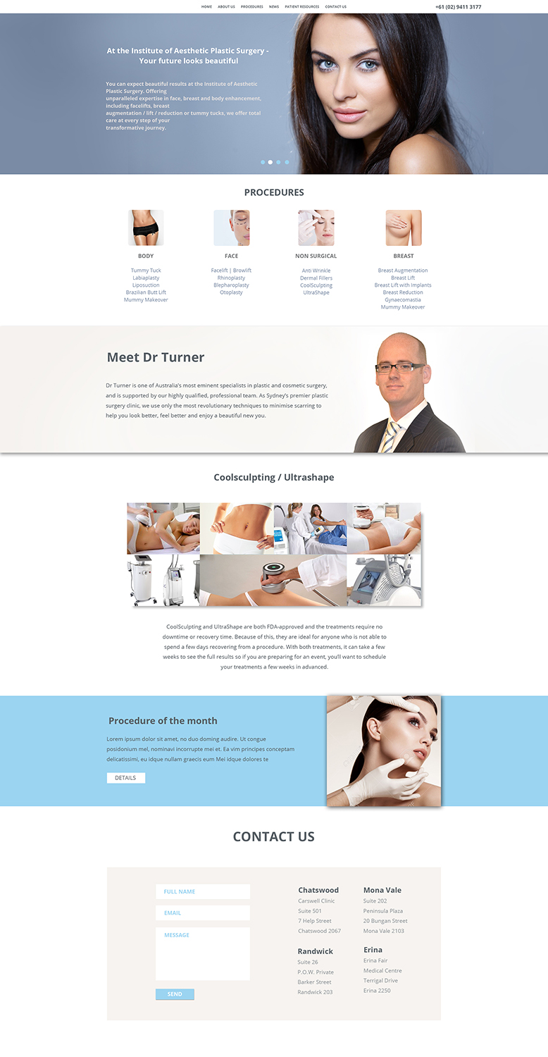 Web Design by dii for Dr Turner | Design #9409820