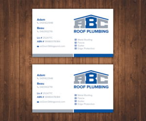 Design de Carte de Visite par Stylez Designz pour ABC roof plumbing | Design : #9438689