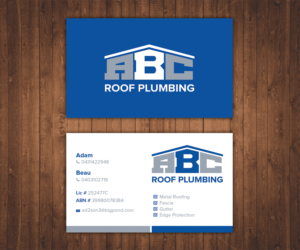 Visitenkarten-Design von Stylez Designz für ABC roof plumbing | Design: #9438691